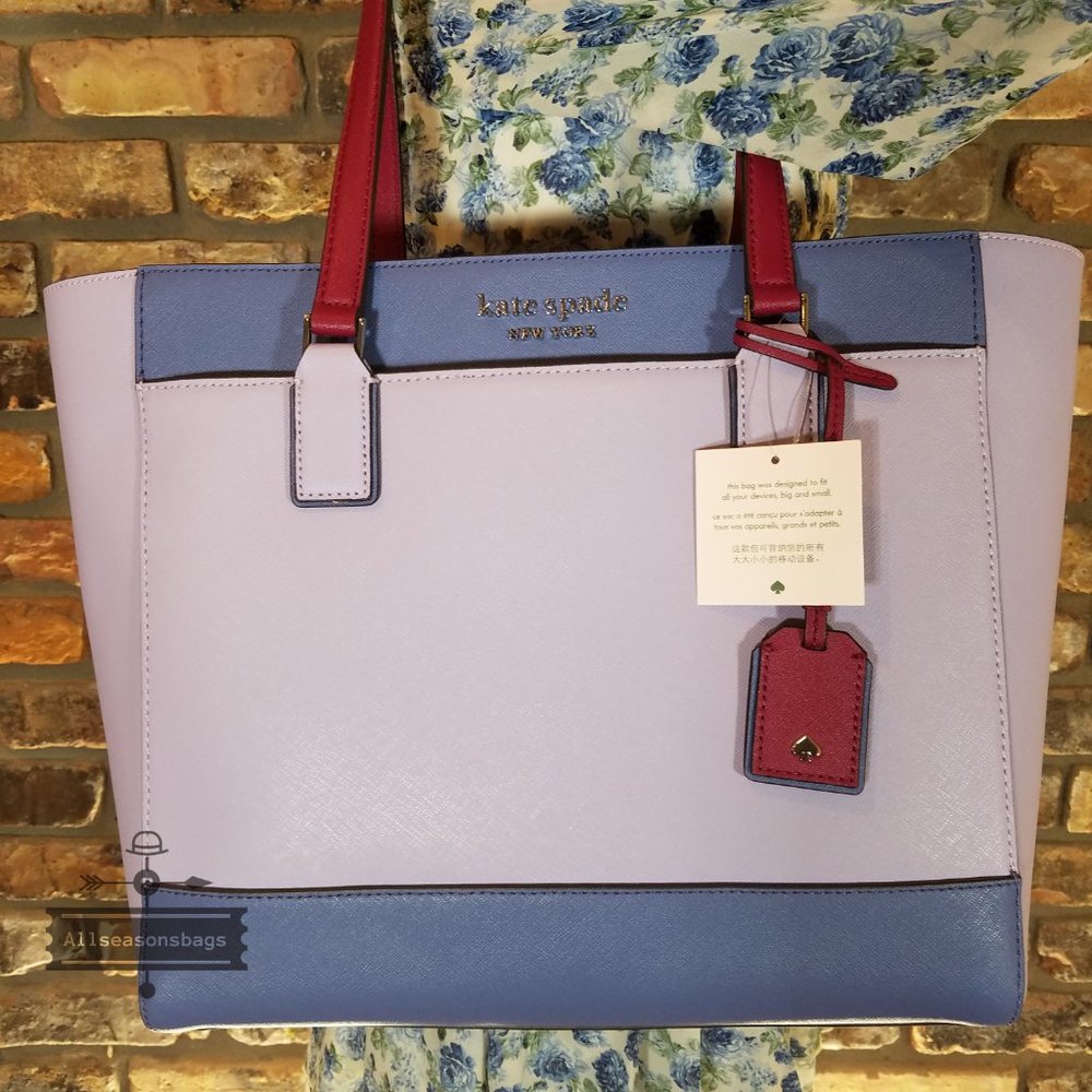 Kate Spade Lavender Purple Laptop Tote LARGE NWT - Picture 5 of 6